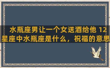 水瓶座男让一个女送酒给他 12星座中水瓶座是什么，祝福的意思